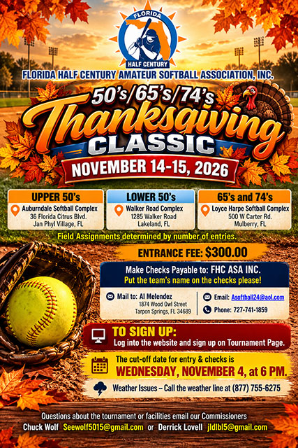 50's, 65's & 74's Tournament